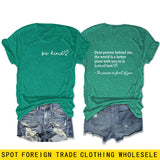 Front and rear printed short-sleeved DEAR PERSON BEHIND ME loose fashion T-shirt