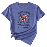 Just A Love Girl Fun Pattern Women's Short Sleeve Top T Shirt