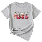 True Love Fun Pattern Printed Women's Casual Round Neck Short Sleeve T-shirt