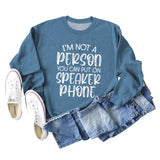 I'M NOT A PERSON YOU CAN Women's Round Neck Loose Long-sleeved Sweater