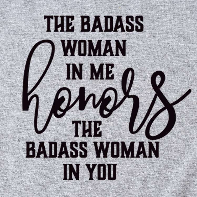 Fashion Women's T-Shirt The BADASS WOMAN Short Sleeve