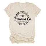 Mama's Boobery Brewing Crew Neck Women's T-Shirt Loose Short Sleeves