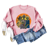 The Golden Ghouls Printed Round Neck Loose Bottoming Long Sleeve Sweater Girl