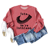 Wote We're Ruthless Women's Round Neck Long-sleeved Sweater