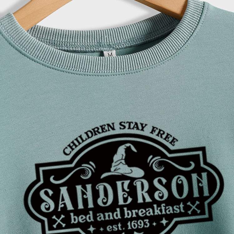 CHILDREN STAY FREE Round Neck Loose Long Sleeve Ladies Sweater