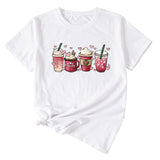 True Love Fun Pattern Printed Women's Casual Round Neck Short Sleeve T-shirt