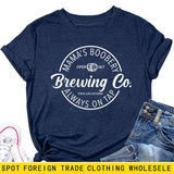 Mama's Boobery Brewing Crew Neck Women's T-Shirt Loose Short Sleeves