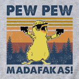 PEW PEW MADAFAKAS Fun Pattern Casual Short Sleeve T-shirt