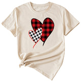 Cross Valentine's Day Love Motif Women's Casual Crewneck Short Sleeves