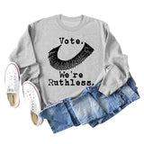 Wote We're Ruthless Women's Round Neck Long-sleeved Sweater