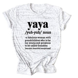 Casual round neck yaya yuh yun noun simple printing short sleeves