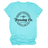 Mama's Boobery Brewing Crew Neck Women's T-Shirt Loose Short Sleeves