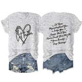 Summer Let Them Misunderstand You Letter Love Print Casual Short Sleeves