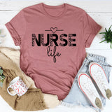 NURSE Life Letter Crew Neck Loose Short Sleeve Casual T-Shirt Women