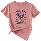 Just A Love Girl Fun Pattern Women's Short Sleeve Top T Shirt