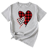 Cross Valentine's Day Love Motif Women's Casual Crewneck Short Sleeves