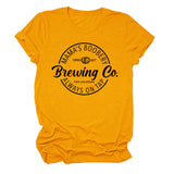 Mama's Boobery Brewing Crew Neck Women's T-Shirt Loose Short Sleeves