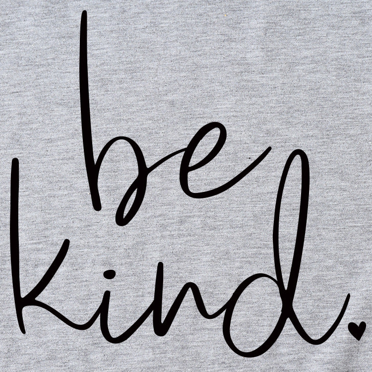 Simple Letter Be kind Summer New Round Neck Short Sleeve T-shirt