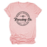 Mama's Boobery Brewing Crew Neck Women's T-Shirt Loose Short Sleeves