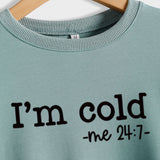 I'm Cold Me Letter Loose Bottoming Long Sleeve Sweater Girl