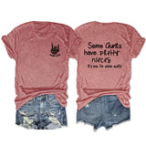 Some Qunts Have Pretty Letter Printed Short Sleeves Loose Ladies T-Shirts