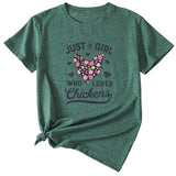 Just A Love Girl Fun Pattern Women's Short Sleeve Top T Shirt