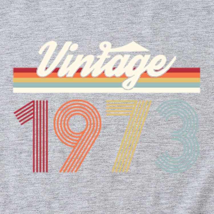 VINTAGE 1973 femmes mode d'été décontracté col rond chemise à manches courtes