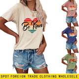 Letter be kind Fun Pattern Loose Large Short Sleeve T-shirt Top