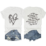 Summer Let Them Misunderstand You Letter Love Print Casual Short Sleeves