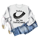 Wote We're Ruthless Women's Round Neck Long-sleeved Sweater