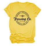 Mama's Boobery Brewing Crew Neck Women's T-Shirt Loose Short Sleeves