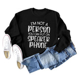 I'M NOT A PERSON YOU CAN Women's Round Neck Loose Long-sleeved Sweater