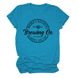 Mama's Boobery Brewing Crew Neck Women's T-Shirt Loose Short Sleeves