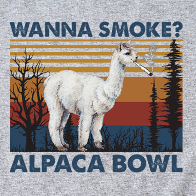 WAnna Smoke Fun Pattern Printed Round Neck Fashion Short Sleeve T-shirt Women