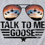 TALK TO ME GOOSE Summer Letter Print Crew Neck Short Sleeve T-Shirt