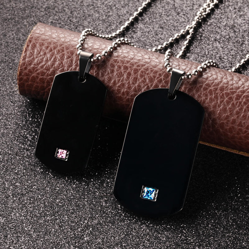 couples pendant necklace couples jewelry id name necklace