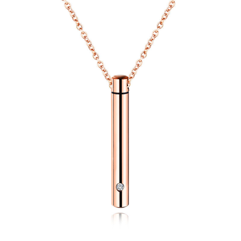Titanium Steel Jewelry Urn Necklace In Memory of A Loved One Creative Openable Stainless Steel Perfume Bottle Pendant