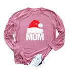 Women Mom Santa Hat Shirt Santa Blouse