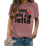 Women I Love You A Latte T Shirt Be Mine Valentine Tees