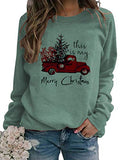 Women Long Sleeve Merry Christmas Sweater Christmas Shirt