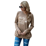 Mom Gift Shirt Women Mama Needs Coffee Long Sleeve Blouse with Pockets