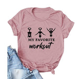 Favorite Workout Shirt for Women My Favorite Workout Wine Tshirt