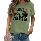 Women I Love You A Latte T Shirt Be Mine Valentine Tees