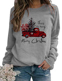 Women Long Sleeve Merry Christmas Sweater Christmas Shirt