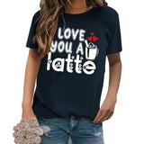 Women I Love You A Latte T Shirt Be Mine Valentine Tees