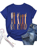 Women Be Kind Shirt Short Sleeve Kindness Tee Tops