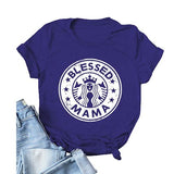 Women Blessed Mama Shirt Gift for Mom