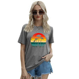 Women Mushroom Rainbow Graphic Tees