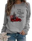 Women Long Sleeve It's The Most Wonderful Time of The Year Sweater Christmas Shirt