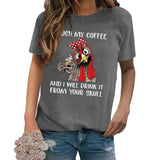 Funny Chicken Coffee Shirt Women Farmer Chicken Gift Tee Tops